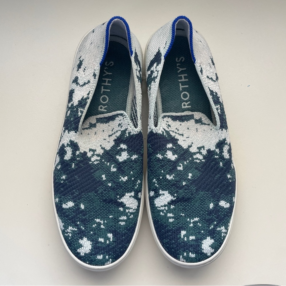 Rothy’s Women Shoes 6.5 Original Slip Ons Blue
